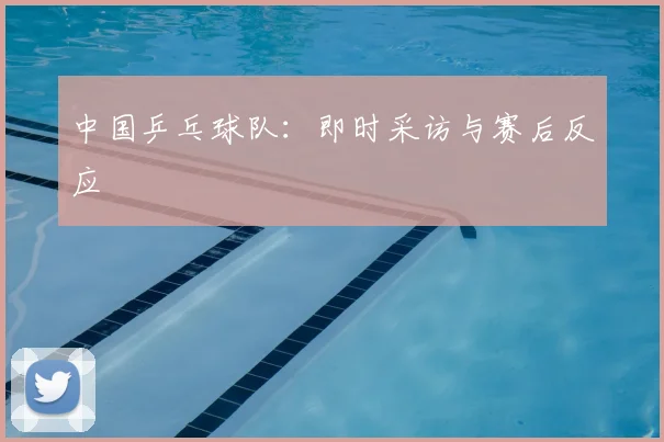中国乒乓球队:即时采访与赛后反应